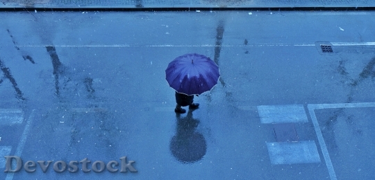 Devostock Rain Umbrella Drops Water