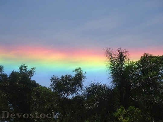 Devostock Rainbow Reflection Drop Water