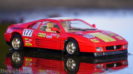 Devostock Red Sports Car Miniature 1077