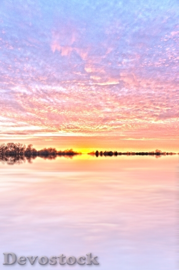 Devostock Reflection Water Sunset Sunrise