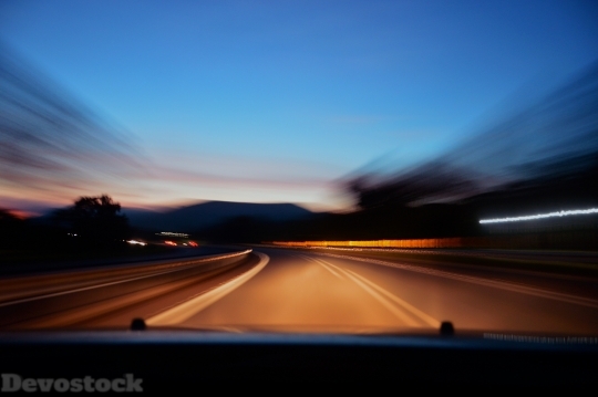 Devostock Road Car Blur 4677 4K