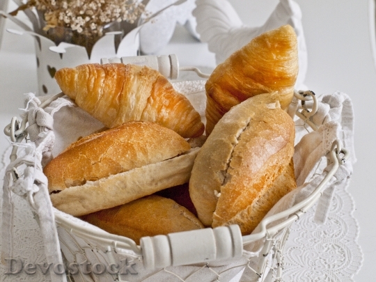 Devostock Roll Croissant Breakfast Basket
