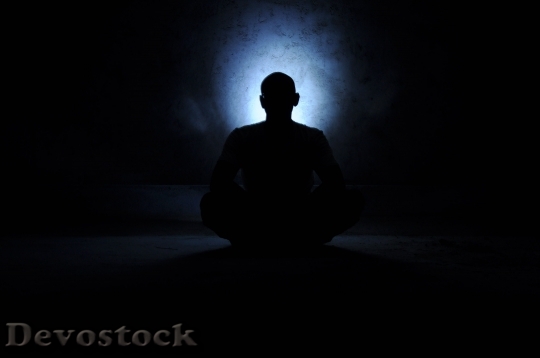 Devostock Saint Meditation Yoga Meditating