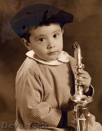Devostock Saxophone Child Classical Music