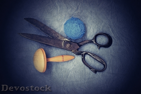 Devostock Scissors Old Sewing On 3