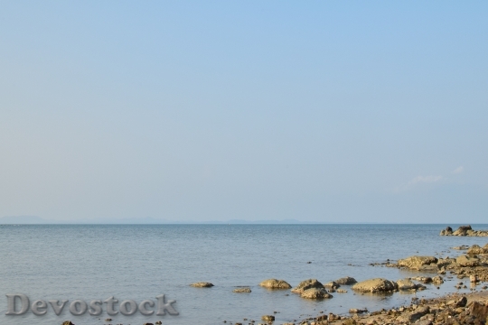 Devostock Sea Coast Rock Horizon