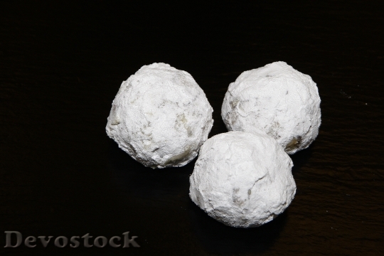 Devostock Snowballs Powdered Sugar Marzipan