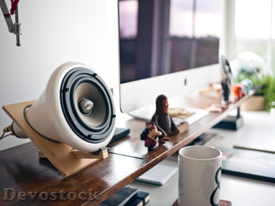 Devostock Speaker On Desk