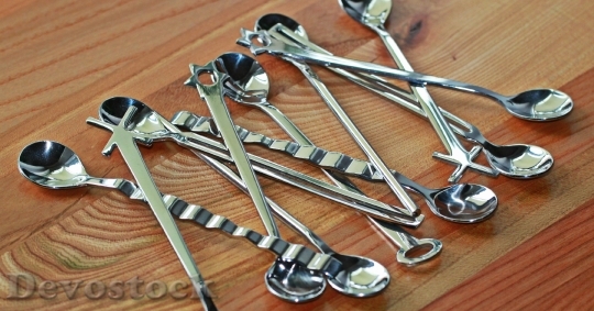 Devostock Spoon Cutlery Silver Chrome 0