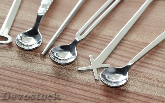 Devostock Spoon Cutlery Teaspoon Silver