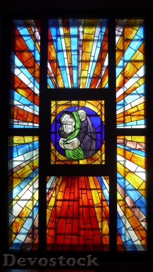 Devostock Stained Glass Window Church 7