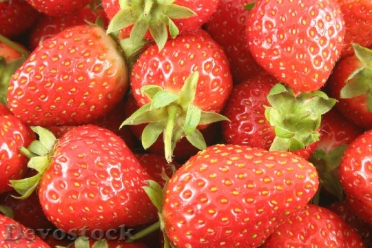 Devostock Strawberries Fresh Fruit Tasty