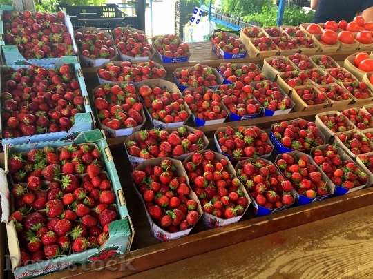 Devostock Strawberries Fruit Market Fresh