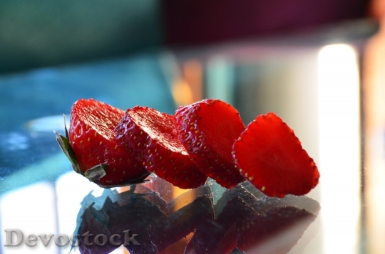 Devostock Strawberries Fruits Red Ripe