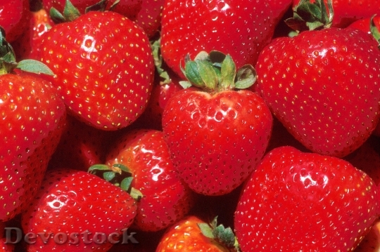 Devostock Strawberries Fruits Red Strawberry