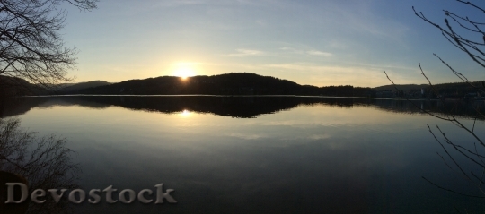 Devostock Sunset Lake Rest Peace