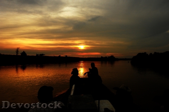 Devostock Sunset River Amazon Crossing