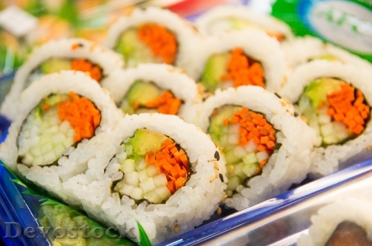 Devostock Sushi Roll Fish Japanese