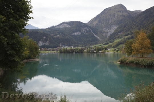 Devostock Switzerland Rungan Lake Reflection
