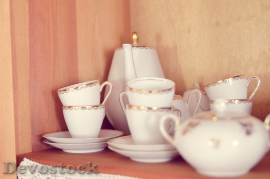 Devostock Tee Service Porcelain Grandma