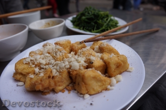 Devostock Tofu Fried Fried Tofu