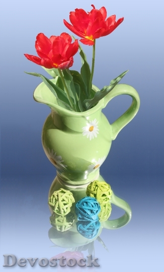 Devostock Tulips Vase Decoration Krug