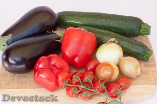 Devostock Vegetables Paprika Red Green
