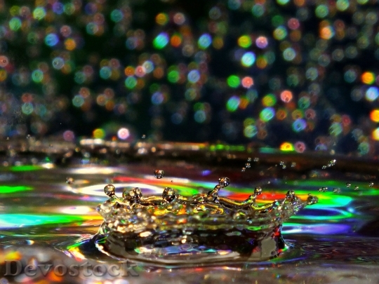 Devostock Water Droplet Art Colour