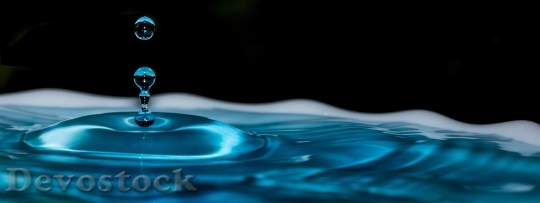 Devostock Water Drops Blue Fresh