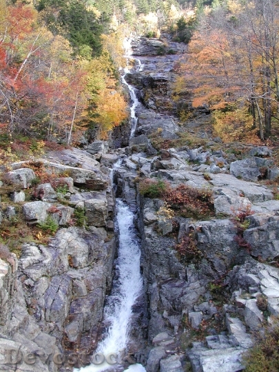 Devostock Waterfall Autumn Fall Colors