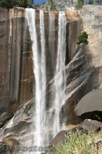 Devostock Waterfall Nature Water Yosemite