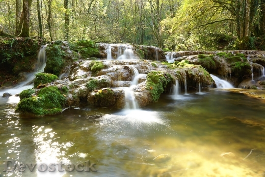 Devostock Waterfall Water Nature Landscape