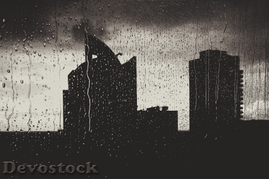 Devostock Wet Rain Building City