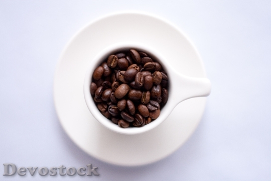 Devostock White Cup Full Coffee