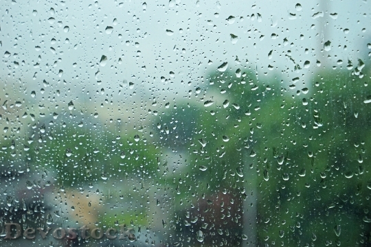 Devostock Window Rain Water Drops